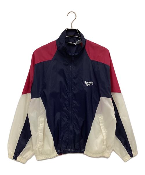 REEBOK（リーボック）REEBOK (リーボック) レトロナイロンジャケット ネイビー×レッド サイズ:Ⅿの古着・服飾アイテム