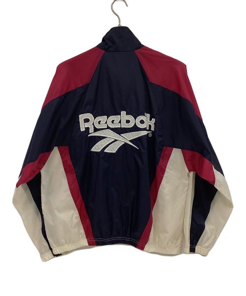 REEBOK（リーボック）REEBOK (リーボック) レトロナイロンジャケット ネイビー×レッド サイズ:Ⅿの古着・服飾アイテム