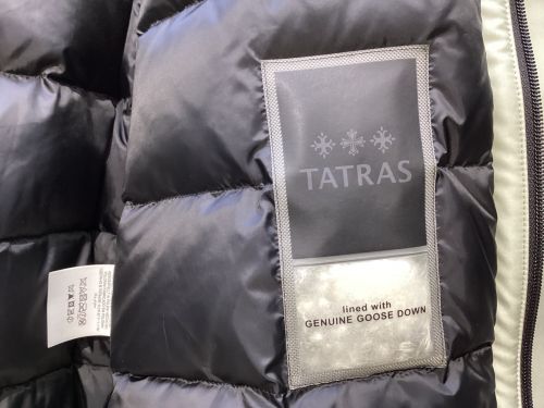 TATRAS（タトラス）TATRAS (タトラス) ポリエステルダウンフーディジャケット グレー×ブラック サイズ:01の古着・服飾アイテム