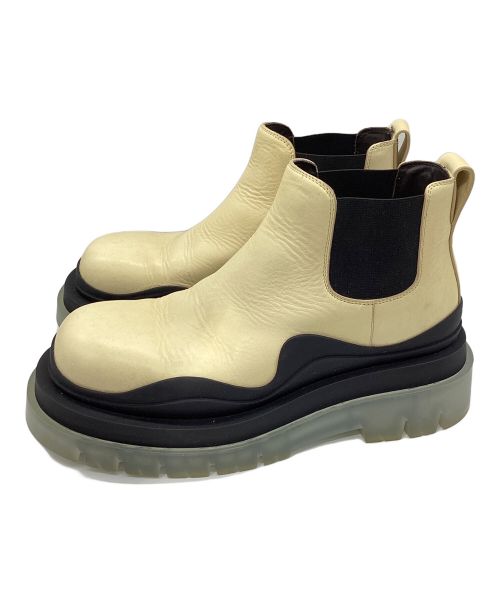 BOTTEGA VENETA（ボッテガベネタ）BOTTEGA VENETA (ボッテガベネタ) サイドゴアブーツ ブラウン×ブラック サイズ:39の古着・服飾アイテム