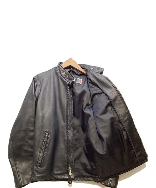 Schott（ショット）Schott (ショット) 641ステアハイドシングルライダースレザージャケット ブラック サイズ:34の古着・服飾アイテム