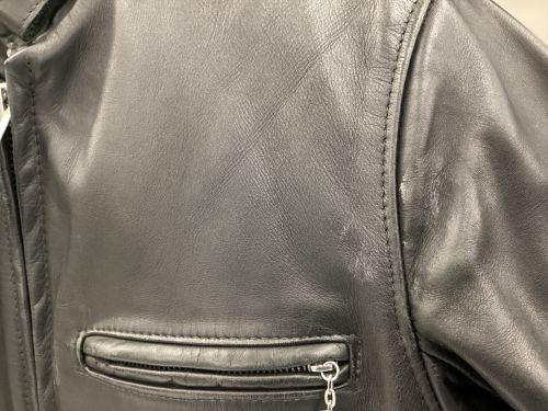 Schott（ショット）Schott (ショット) 641ステアハイドシングルライダースレザージャケット ブラック サイズ:34の古着・服飾アイテム