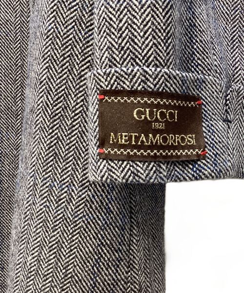 GUCCI（グッチ）GUCCI (グッチ) 千鳥格子シングルコート グレー サイズ:44の古着・服飾アイテム