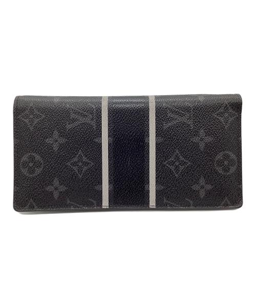 LOUIS VUITTON（ルイ ヴィトン）LOUIS VUITTON (ルイ ヴィトン) モノグラム・エクリプス ポルトフォイユブラザ M64438 長財布 ブラック×シルバーの古着・服飾アイテム