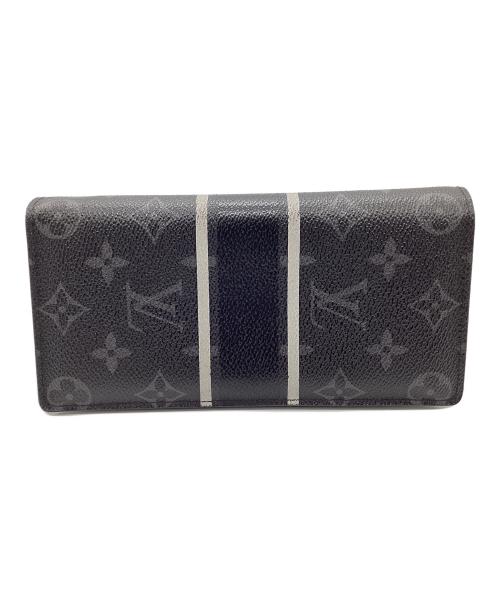 LOUIS VUITTON（ルイ ヴィトン）LOUIS VUITTON (ルイ ヴィトン) モノグラム・エクリプス ポルトフォイユブラザ M64438 長財布 ブラック×シルバーの古着・服飾アイテム