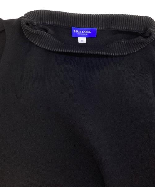 BLUE LABEL CRESTBRIDGE（ブルーレーベルクレストブリッジ）BLUE LABEL CRESTBRIDGE (ブルーレーベルクレストブリッジ) クレストブリッジチェックチュールニットセットアップ ブラック×レッド×マルチカラー サイズ:Mの古着・服飾アイテム