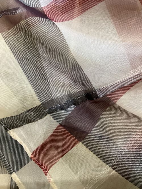 BLUE LABEL CRESTBRIDGE（ブルーレーベルクレストブリッジ）BLUE LABEL CRESTBRIDGE (ブルーレーベルクレストブリッジ) クレストブリッジチェックオーガンプリントコンビドレス ブラウン サイズ:36の古着・服飾アイテム