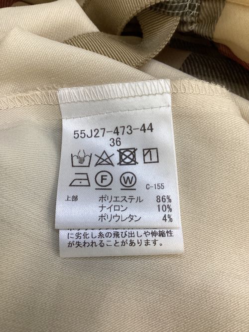 BLUE LABEL CRESTBRIDGE（ブルーレーベルクレストブリッジ）BLUE LABEL CRESTBRIDGE (ブルーレーベルクレストブリッジ) クレストブリッジチェックオーガンプリントコンビドレス ブラウン サイズ:36の古着・服飾アイテム