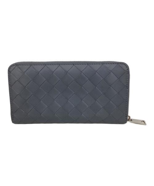 BOTTEGA VENETA（ボッテガベネタ）BOTTEGA VENETA (ボッテガベネタ) ボッテガベネタ/イントレチャート/ラウンドジップ長財布 グレーの古着・服飾アイテム
