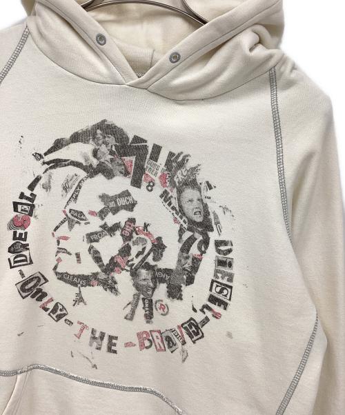 DIESEL（ディーゼル）DIESEL (ディーゼル) プルオーバーパーカー アイボリー サイズ:Sの古着・服飾アイテム