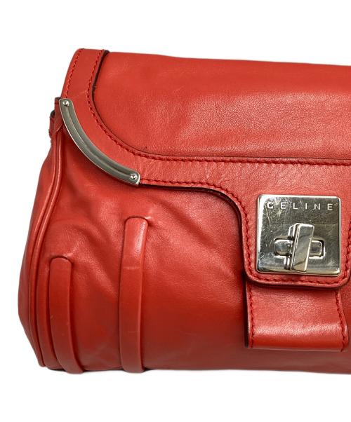 CELINE（セリーヌ）CELINE (セリーヌ) セリーヌ/ショルダーバッグ レッド×シルバーの古着・服飾アイテム