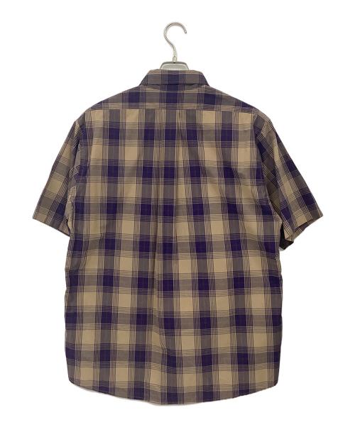 nonnative（ノンネイティブ）nonnative (ノンネイティブ) 半袖シャツ ブラウン×パープル サイズ:Lの古着・服飾アイテム