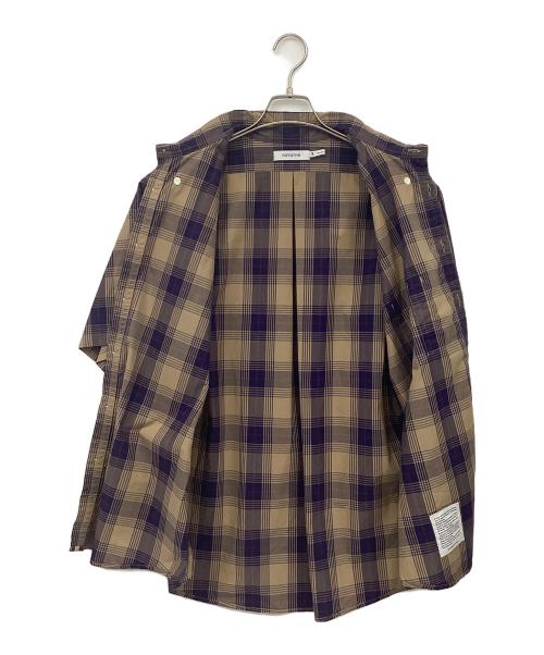 nonnative（ノンネイティブ）nonnative (ノンネイティブ) 半袖シャツ ブラウン×パープル サイズ:Lの古着・服飾アイテム