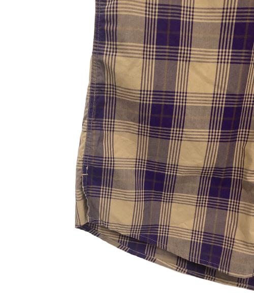 nonnative（ノンネイティブ）nonnative (ノンネイティブ) 半袖シャツ ブラウン×パープル サイズ:Lの古着・服飾アイテム