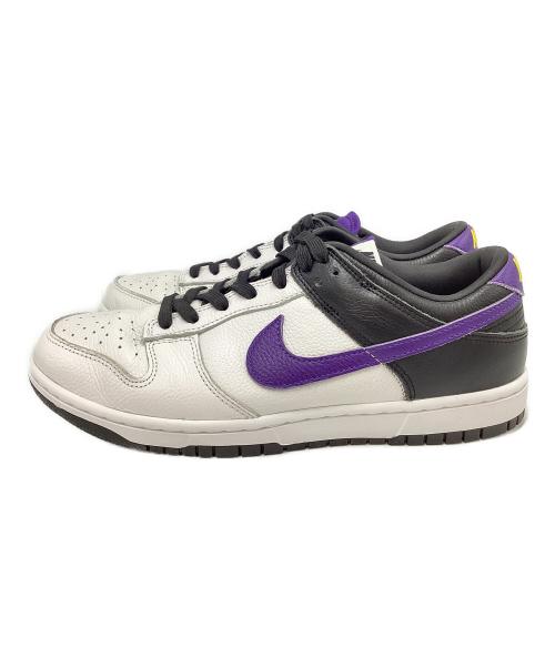 NIKE（ナイキ）NIKE (ナイキ) NIKE BY YOU DUNK LOW ホワイト×ブラック×パープル サイズ:27㎝の古着・服飾アイテム