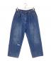 BADWAY（バッドウェイ）の古着「ペイントデニムパンツ」｜インディゴ