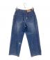 BADWAY (バッドウェイ) ペイントデニムパンツ インディゴ サイズ:M：5000円