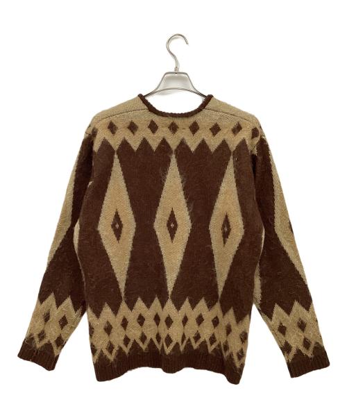 TOWN CRAFT（タウンクラフト）TOWN CRAFT (タウンクラフト) ニットカーディガン ブラウン×アイボリー サイズ:Mの古着・服飾アイテム