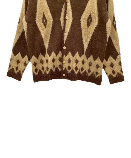 TOWN CRAFT（タウンクラフト）TOWN CRAFT (タウンクラフト) ニットカーディガン ブラウン×アイボリー サイズ:Mの古着・服飾アイテム