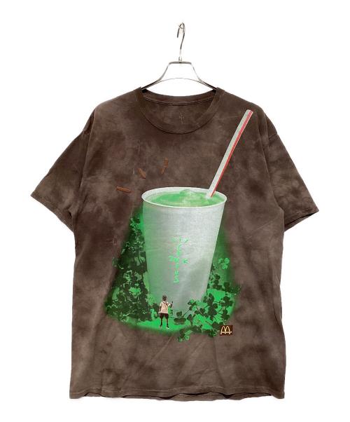 Travis Scott（トラヴィススコット）Travis Scott (トラヴィス・スコット) オーバーサイズ半袖カットソー ブラウン サイズ:XLの古着・服飾アイテム