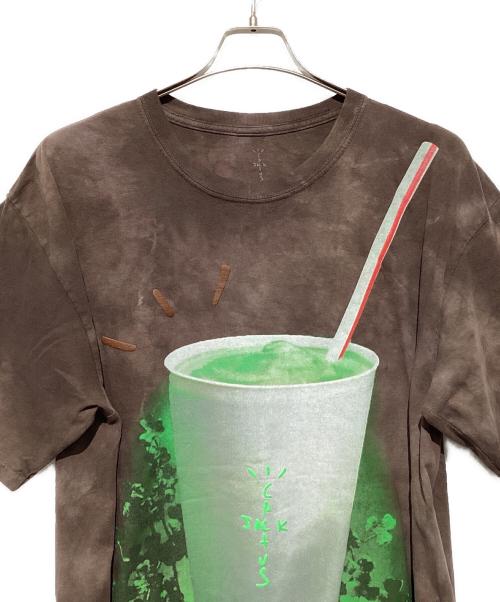 Travis Scott（トラヴィススコット）Travis Scott (トラヴィス・スコット) オーバーサイズ半袖カットソー ブラウン サイズ:XLの古着・服飾アイテム