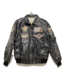 EPM MCN（イーピーエム エムシーエヌ）の古着「レザージャケット」｜ブラック×ブラウン