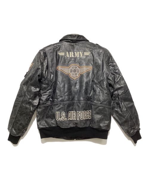 EPM MCN（イーピーエム エムシーエヌ）EPM MCN (イーピーエム エムシーエヌ) レザージャケット ブラック×ブラウン サイズ:lの古着・服飾アイテム