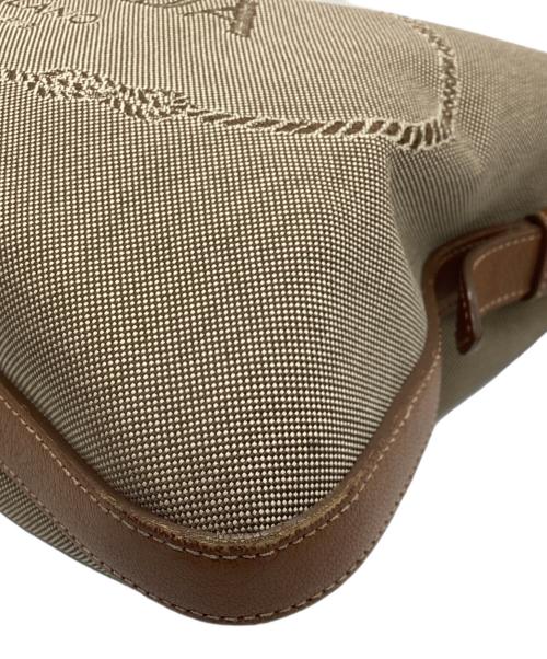 PRADA（プラダ）PRADA (プラダ) ショルダーバッグ　ジャガード ブラウン×ゴールドの古着・服飾アイテム