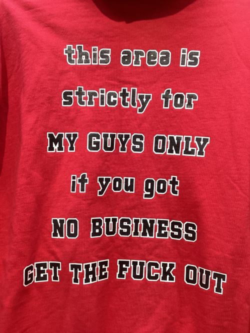 THE BLACK EYE PATCH（ブラックアイパッチ）THE BLACK EYE PATCH (ブラックアイパッチ) プルオーバーパーカー レッド×ブラック サイズ:XLの古着・服飾アイテム