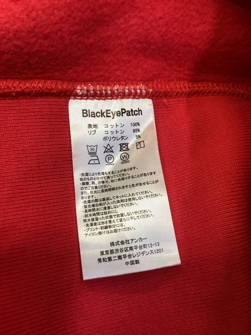 THE BLACK EYE PATCH（ブラックアイパッチ）THE BLACK EYE PATCH (ブラックアイパッチ) プルオーバーパーカー レッド×ブラック サイズ:XLの古着・服飾アイテム