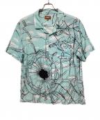 GOLF WANGゴルフワン）の古着「総柄シャツ」｜ブルー×ブラック