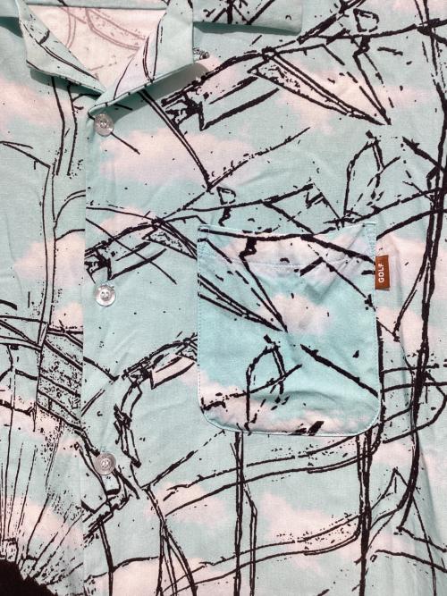 GOLF WANG（ゴルフワン）GOLF WANG (ゴルフワン) 総柄シャツ ブルー×ブラック サイズ:XLの古着・服飾アイテム