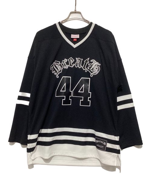 MITCHELL & NESS（ミッチェルアンドネス）MITCHELL & NESS (ミッチェルアンドネス) ホッケーシャツ ブラック×ホワイト サイズ:XLの古着・服飾アイテム