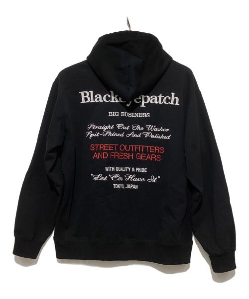 BlackEyePatch（ブラックアイパッチ）BlackEyePatch (ブラックアイパッチ) プルオーバーパーカー ブラック×ホワイト サイズ:XLの古着・服飾アイテム