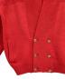 中古・古着 PELO (ペロ) 刺繍入ニットカーディガン レッド サイズ:50：10000円