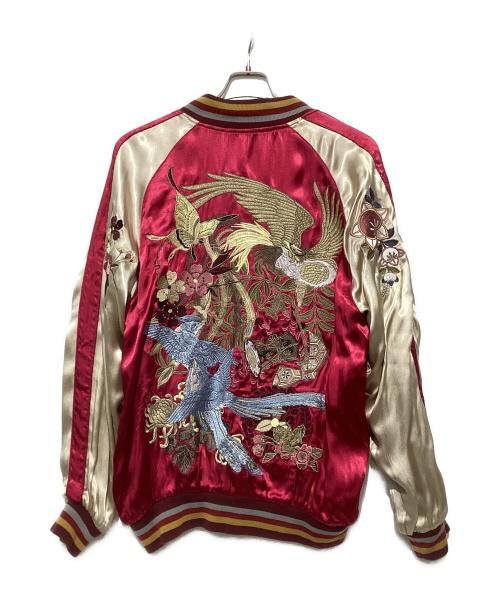 雅結（ミヤビムスビ）雅結 (ミヤビムスビ) スカジャン レッド×ゴールド サイズ:XXLの古着・服飾アイテム