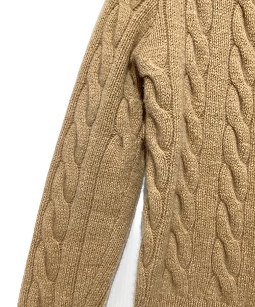 POLO RALPH LAUREN（ポロ・ラルフローレン）POLO RALPH LAUREN (ポロ・ラルフローレン) ケーブルニットカーディガン ブラウン サイズ:160/84Aの古着・服飾アイテム