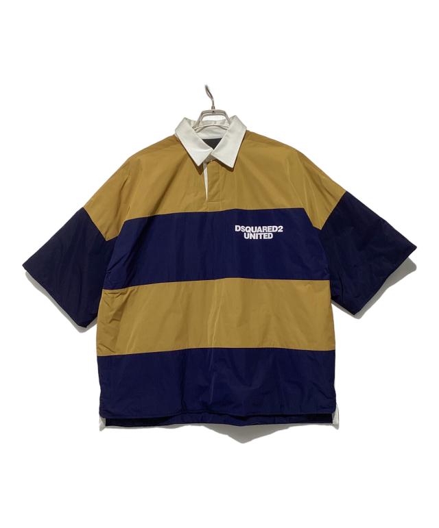 Dsquared2, DSQUARED2 オーバーサイズ中綿ラガーシャツ カーキ×ネイビー