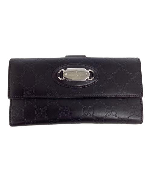 GUCCI（グッチ）GUCCI (グッチ) グッチ/231841/長財布 ブラウン×シルバーの古着・服飾アイテム