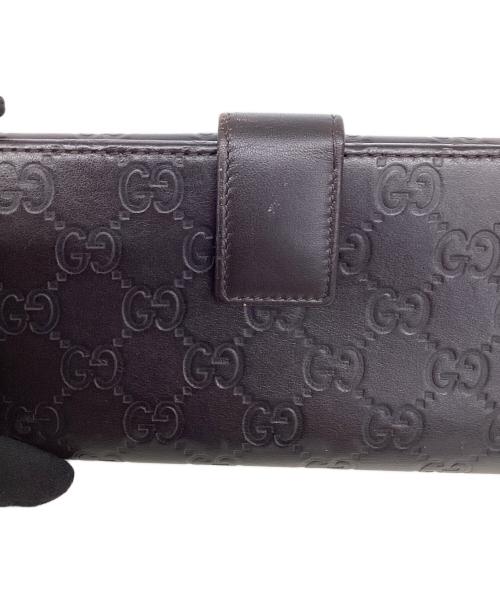 GUCCI（グッチ）GUCCI (グッチ) グッチ/231841/長財布 ブラウン×シルバーの古着・服飾アイテム