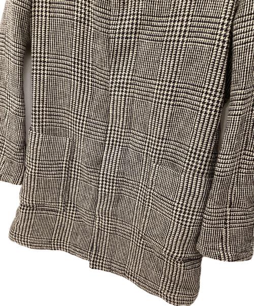 Junhashimoto（ジュンハシモト）Junhashimoto (ジュンハシモト) ウール混リネンコート グレー×ブラック サイズ:Mの古着・服飾アイテム