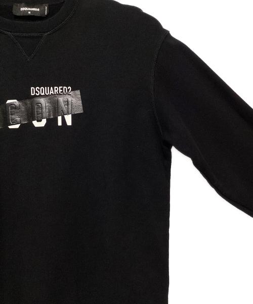DSQUARED2（ディースクエアード）DSQUARED2 (ディースクエアード) Icon Taped Sweater  ブラック サイズ:Mの古着・服飾アイテム
