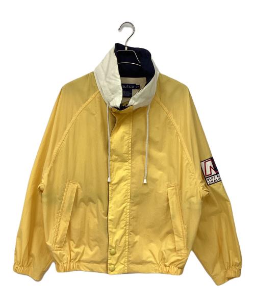 NAUTICA（ノーティカ）NAUTICA (ノーティカ) ナイロンジャケット イエロー×ネイビー サイズ:Mの古着・服飾アイテム