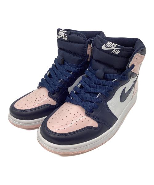 NIKE（ナイキ）NIKE (ナイキ) WMNS AIR JORDAN 1 RETRO HIGH OG SE ピンク×ブラック サイズ:25の古着・服飾アイテム