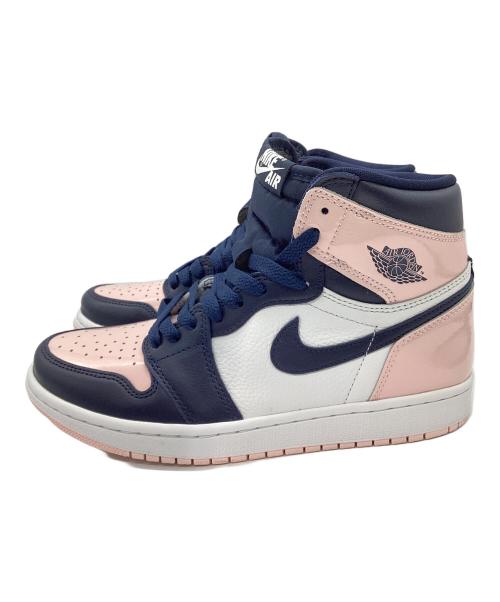 NIKE（ナイキ）NIKE (ナイキ) WMNS AIR JORDAN 1 RETRO HIGH OG SE ピンク×ブラック サイズ:25の古着・服飾アイテム