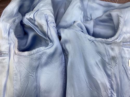 Acne studios（アクネ ストゥディオス）Acne studios (アクネ ストゥディオス) テーラードジャケット オレンジ×ブルー サイズ:36の古着・服飾アイテム