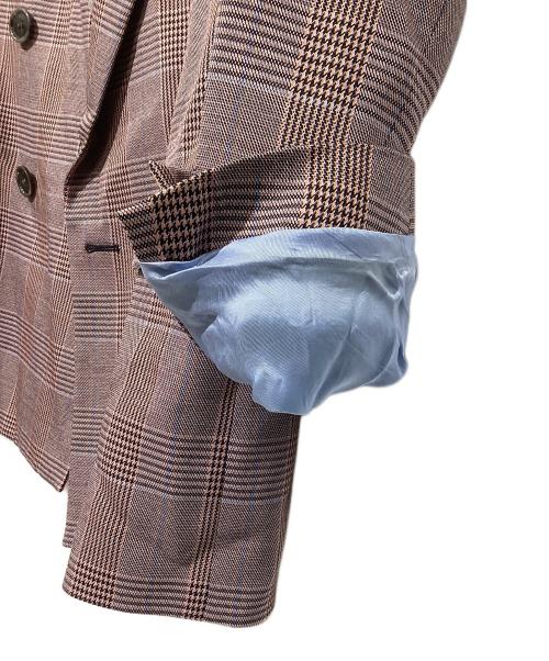 Acne studios（アクネ ストゥディオス）Acne studios (アクネ ストゥディオス) テーラードジャケット オレンジ×ブルー サイズ:36の古着・服飾アイテム