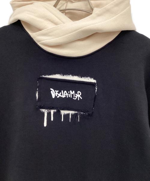 disclaimer（ディスクライマー）disclaimer (ディスクライマー) プルオーバーパーカー ブラック×ベージュ サイズ:6の古着・服飾アイテム