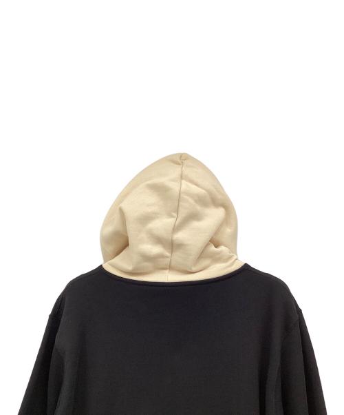 disclaimer（ディスクライマー）disclaimer (ディスクライマー) プルオーバーパーカー ブラック×ベージュ サイズ:6の古着・服飾アイテム