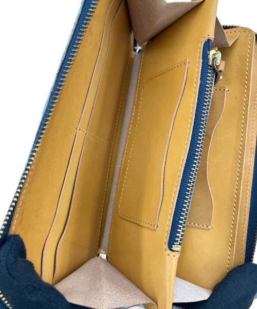 the rosetta stone（ザロゼッタストーン）the rosetta stone (ザロゼッタストーン) 長財布 ブルーの古着・服飾アイテム